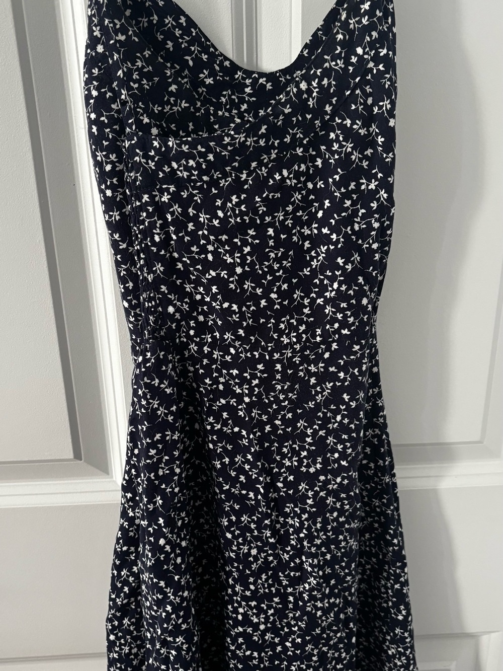 GAP Navy Blue Midi Dress with White Floral Print